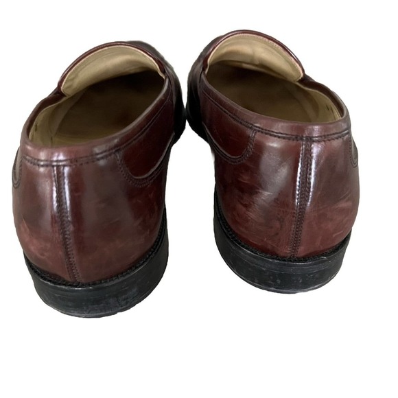 JOHNSTON & MURPHY Made in Italy Cellini Leather Tassel Loafer Cordovan Size 11 - Picture 4 of 7